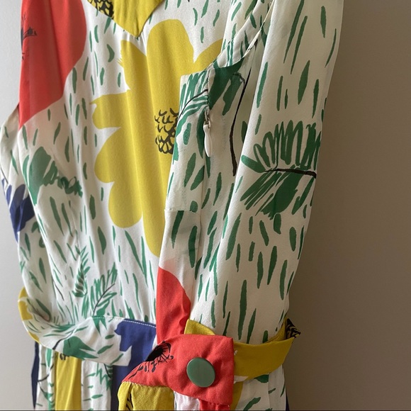Anthropologie | ‘Girls From Savoy’ Silk Poppy Print Dress - Picture 3 of 12